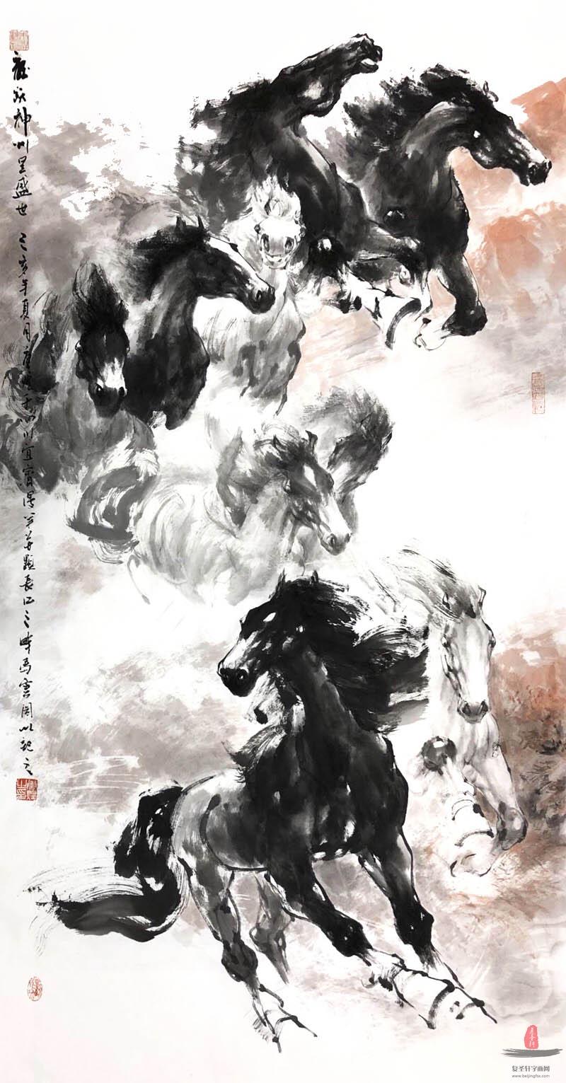 唐煌《奔马图》